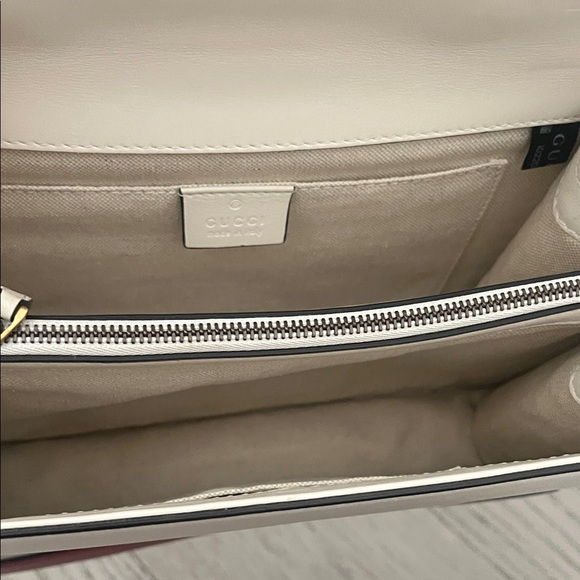 Gucci Dionysus White, Navy and Red Bamboo Top Handle Purse - Picture 8 of 8